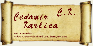 Čedomir Karlica vizit kartica
